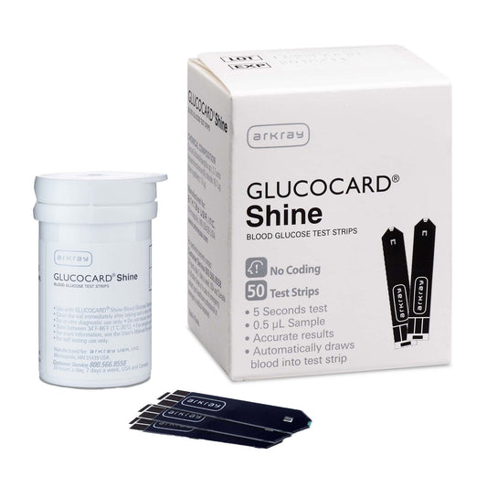 Glucocard® Shine Blood Glucose Test Strip For Use With Monitoring Meter, 600/Cs