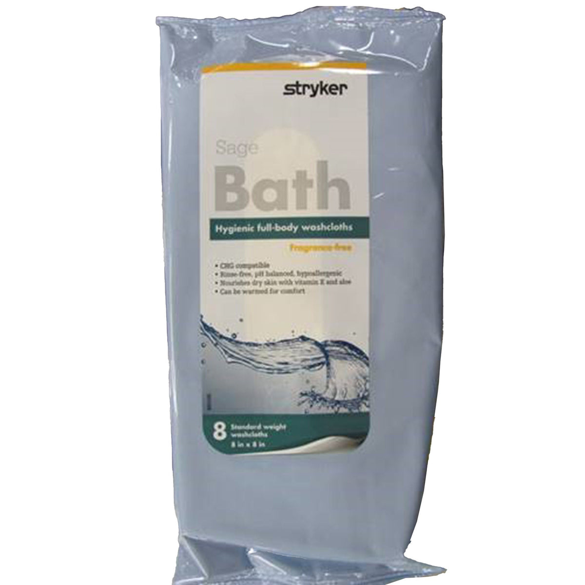 Sage® Rinse-Free Bath Wipe, 704/Cs
