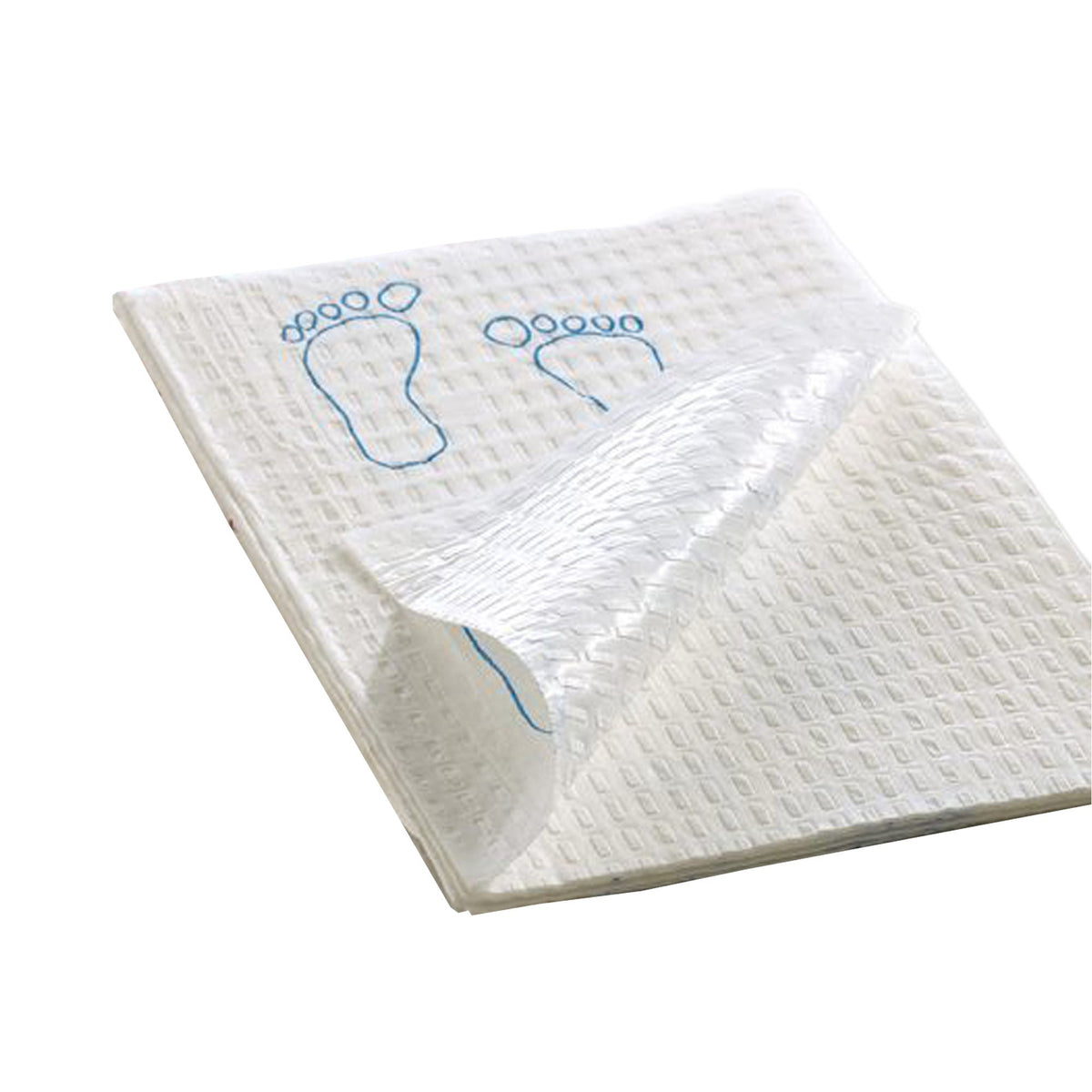Footprint® Nonsterile White / Blue Procedure Towel, 13-1/2 x 18 Inch, 500/CS