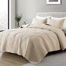 QUILTED BEDSPREAD, 50% COTTON/ 50% POLYESTER, 81" X 110", KHAKI, SOLD AS EACH LEW 10000063