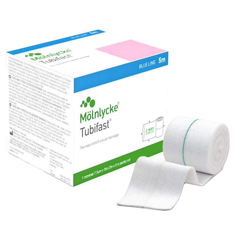 TUBIFAST® DRESSING RETENTION BANDAGE ROLL, 3 INCH X 33 FOOT, SOLD AS 1/BOX MOLNLYCKE 2438