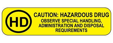 Label, Hd Caution Hazardous Drug 2 3/16X9/16 (1000/Pk), 1000/Pk