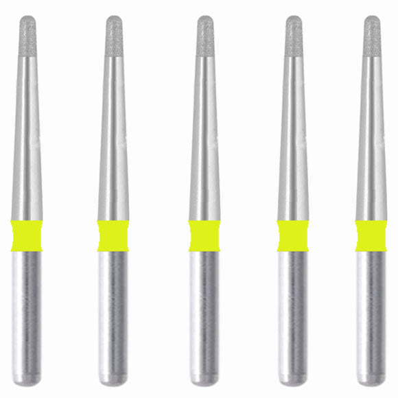 Torpedo, Long Neck 1.1 mm Dia. Extra Fine Grit Diamond Bur 5 per pack. 534.11EF1 - Osung USA