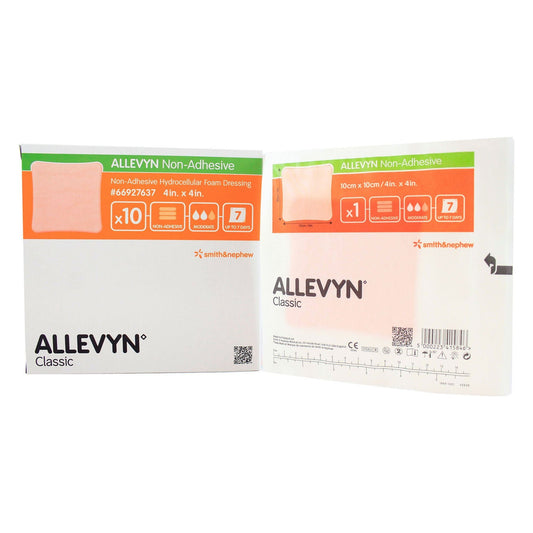 Allevyn Classic Nonadhesive Without Border Foam Dressing, 4 X 4 Inch, 70/Cs