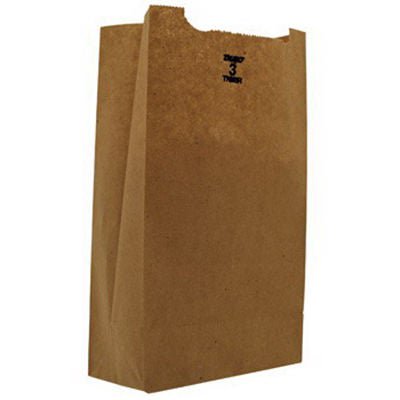 BAG, GROCERY NATURAL KRAFT DURO #30 (500/CS), 500/CS