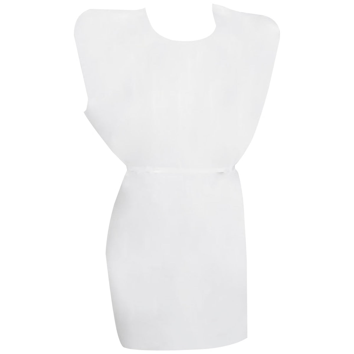 Mckesson Patient Exam Gown, One Size Fits Most, White, 50/Cs