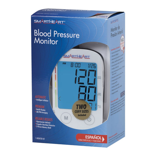 Smartheart Blood Pressure Monitor With Automatic Inflation, L/Xl Cuffs, 12/Cs