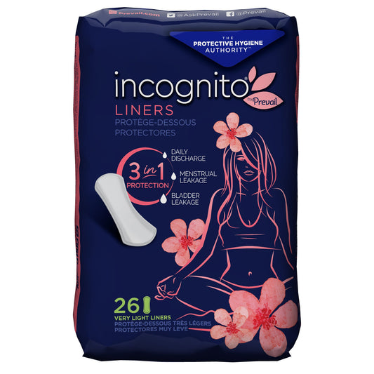 Incognito® By Prevail Panty Liners, Very Light, 156/Cs