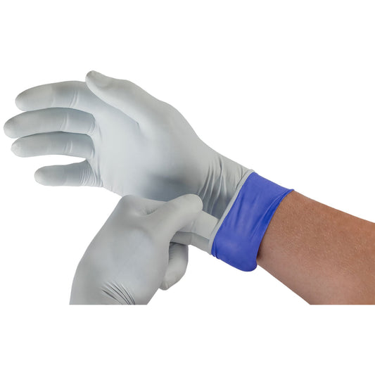 Lifestar™ Ec Nitrile Extended Cuff Length Exam Glove, Extra Large, White / Blue, 1000/Cs