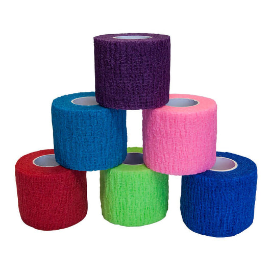 Bandage, Cohesive Ltx N/Str Color Pk 2"X5Yd (36Rl/Cs), 36/Cs