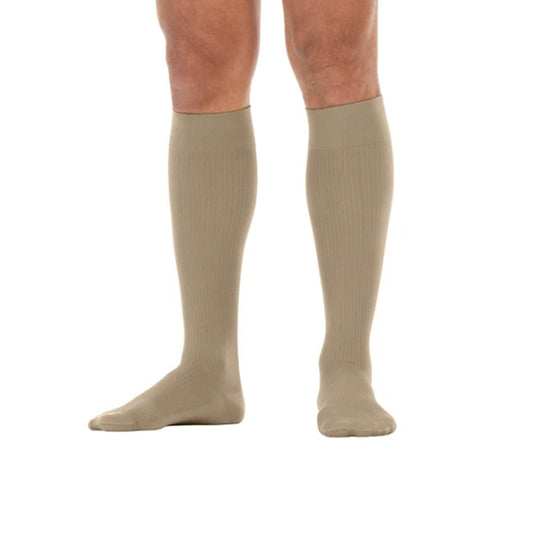 STOCKING, KNEE-HI MENS SF KHAKI LG 15-20MMHG (1/PR), 1/PR