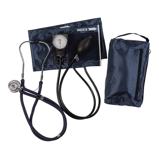 Mabis® Matchmates Aneroid Sphygmomanometer And Stethoscope Blood Pressure Kit, 1/Ea