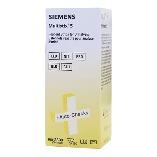 Multistix® 5 Urinalysis Reagent, Blood, Glucose, Leukocytes, Protein and Nitrite, 1/BT