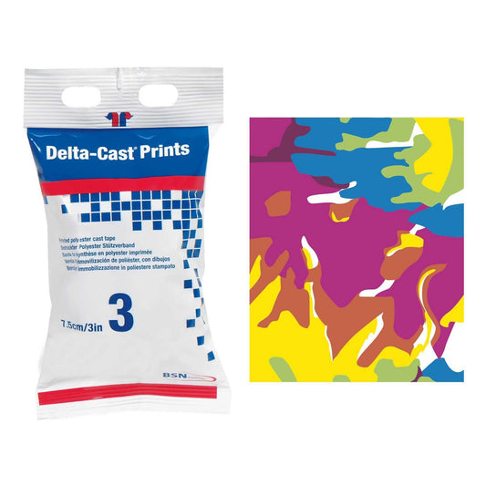 Delta-Cast® Prints Pastel Cast Tape, 3 Inch X 4 Yard, 10/Bx