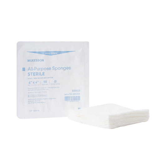 Mckesson Sterile Nonwoven Sponge, 4 X 4 Inch, Four Ply, 96/Cs