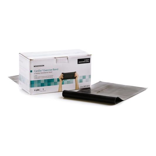 McKesson Exercise Resistance Band, Black, 5" x 6 Yard, Extra-Heavy Resistance, 1/EA