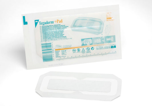3M™ Tegaderm™ Transparent Film Dressing With Pad, 3-1/2 X 8 Inch, 100/Cs