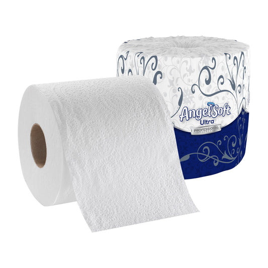 Angel Soft® Ultra Professional Series Toilet Paper, Soft, Absorbent, Two-Ply, 60/CS
