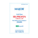 MAJOR® IBUPROFEN PAIN RELIEF, SOLD AS 100/BOX MAJOR 00904791461