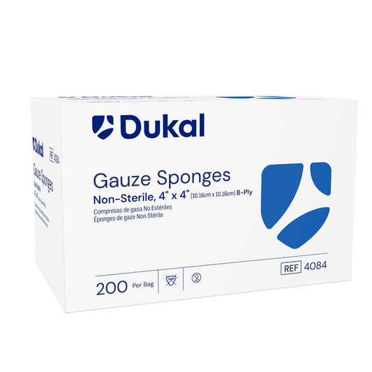 Dukal™ Gauze Sponge, 4 X 4 Inch, 8-Ply, 4000/Cs