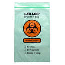 Lab-Loc Specimen Transport Bag, Document Pouch, Zip Close, Green Tinted, 6 x 9", 10/CS