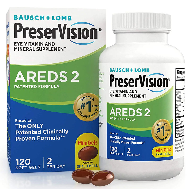PRESERVISION® AREDS 2 ASCORBIC ACID / VITAMIN E EYE SUPPLEMENT, SOLD AS 1/BOTTLE BAUSCH 24208069762