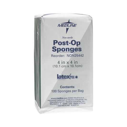 Medline Nonwoven Sponge, 4 X 4 Inch, 20/Cs