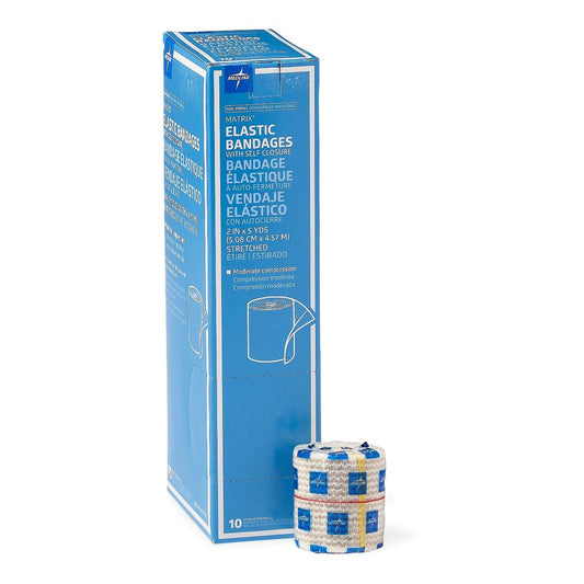 Matrix Double Hook-And-Loop Closure Elastic Bandage, 2 Inch X 5 Yard, 10/Bx