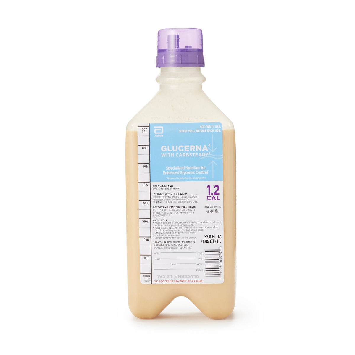 Glucerna® with Carbsteady 1.2 Cal Tube Feeding Formula, 33.8-ounce Carton, 1/EA
