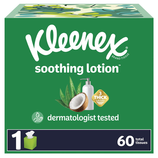 Tissue, Facial Kleenex W/Lotion Upright (60/Pk 27Pk/Cs), 1620/Cs
