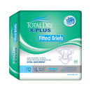 Total Dry™ X-Plus Ultra Absorbent Incontinence Brief, Medium, 48/CS