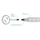 OSUNG Dental Mirror, Softgrip Handle, Simple Stem, Purple Handle with out mirror 2MHS2 Pack of 5 - Osung USA