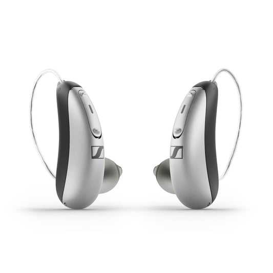 Sennheiser All-Day Clear OTC Hearing Aid, Silver/Black, 6/CS