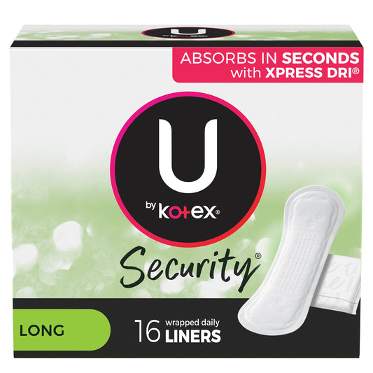 U By Kotex® Lightdays® Liners, Long, 192/Cs