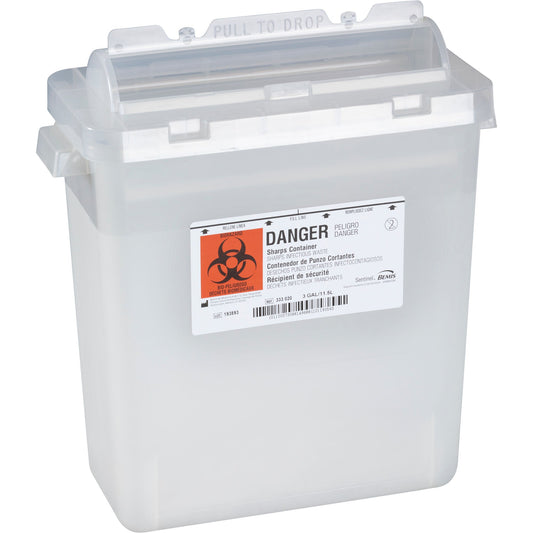Bemis™ Sentinel Multi-Purpose Sharps Container, 3 Gallon, 15 X 13.87 X 6.87 Inch, 1/Ea