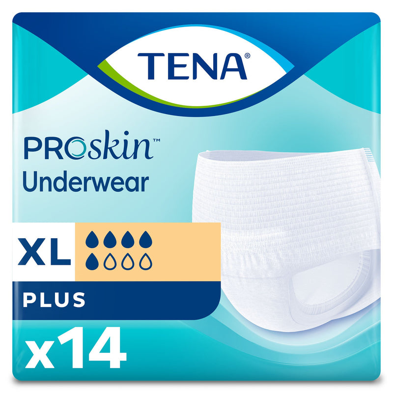 TENA® PROSKIN™ PLUS FULLY BREATHABLE ABSORBENT UNDERWEAR, EXTRA LARGE, SOLD AS 56/CASE ESSITY 72634