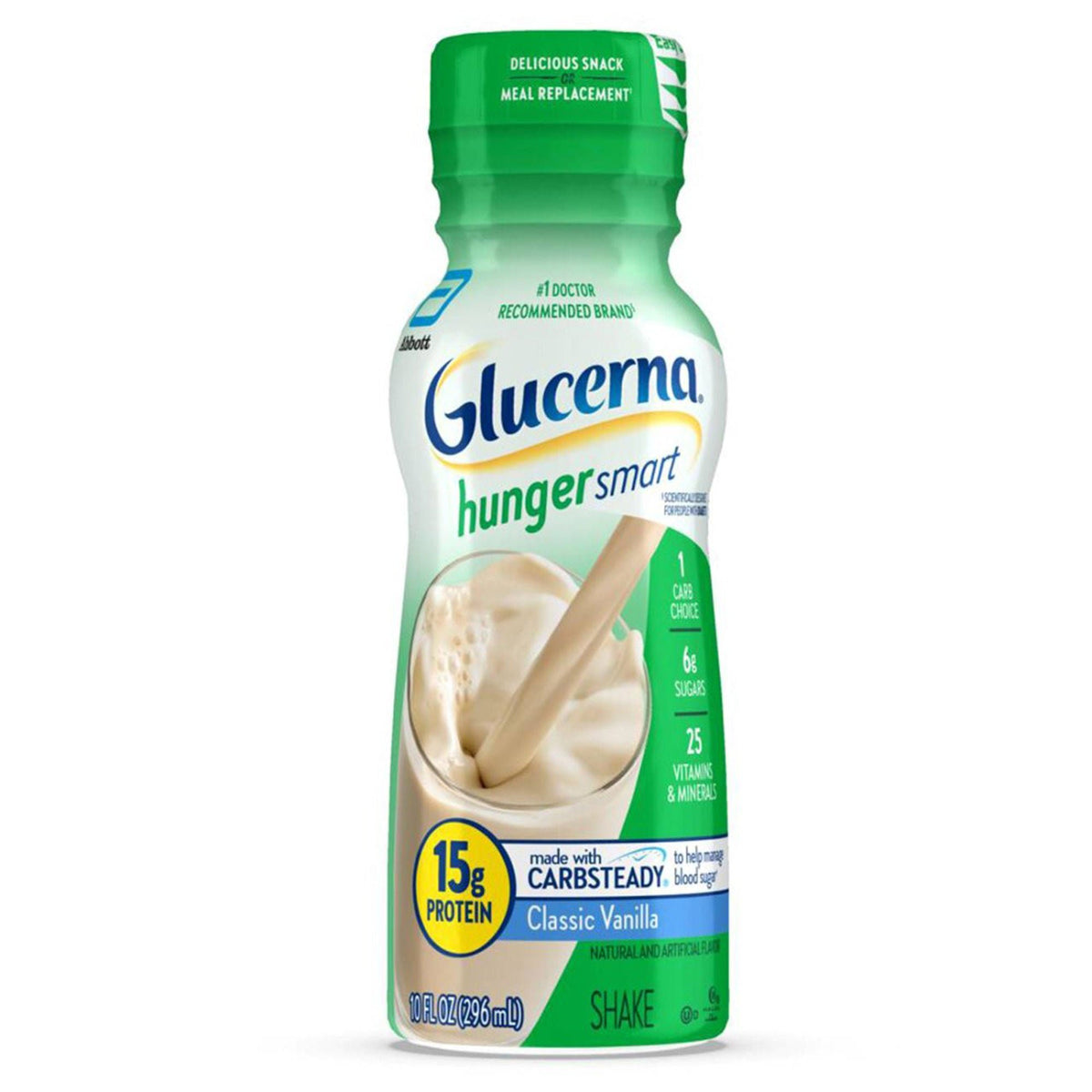 Glucerna® Hunger Smart Shake, Vanilla Flavor, 10-ounce bottle, 24/CS