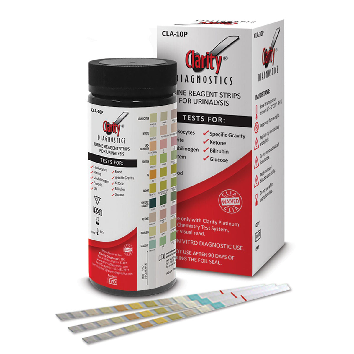 Strip, Urinalysis Clarity Platinum (100/Bx), 100/Bx