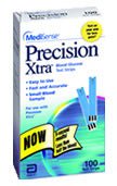 Precision Xtra Blood Glucose Test Strips, 600/CS