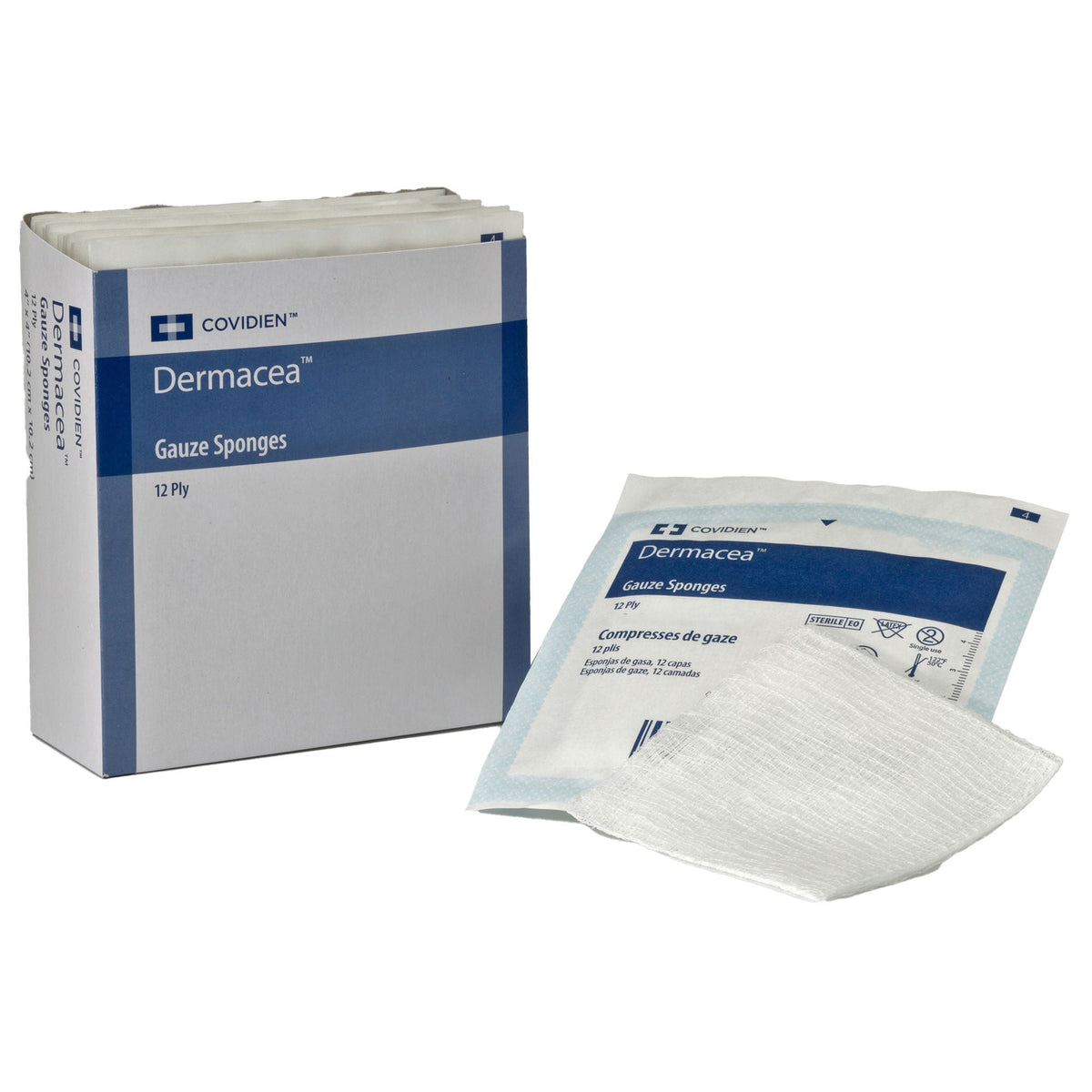 Dermacea™ Sterile Gauze Sponge, 3 X 3 Inch, 12-Ply, 1200/Cs