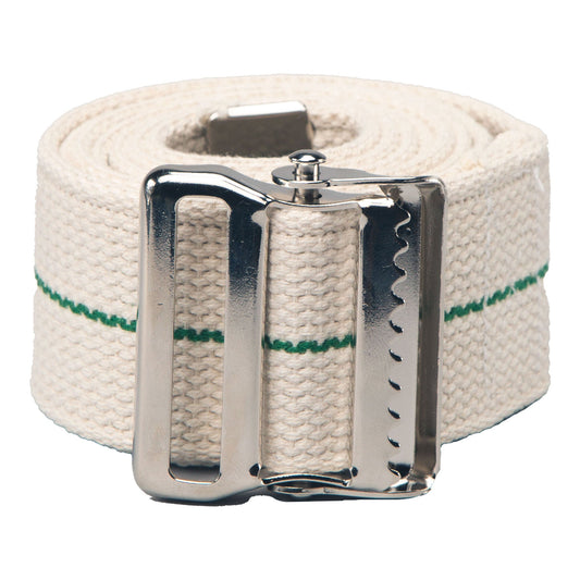 Posey® Gait and Transfer Belt, White with Green Stripe, 78 Inch, 50/CS