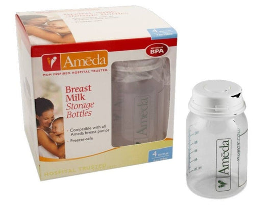 Ameda Breast Milk Storage Bottle, 4-Ounce Capacity, 1/Ea