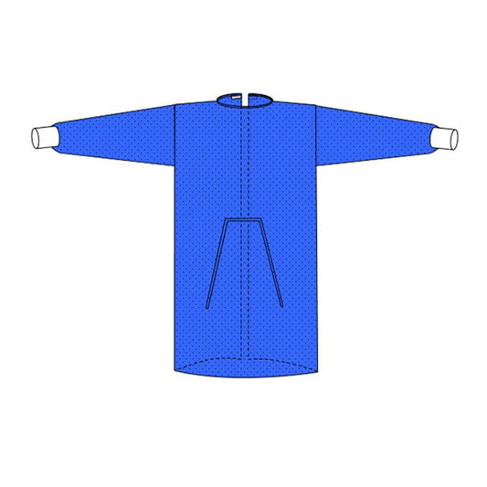 Gown, Cover Knit Cuff Blu Xlg(10/Bg 10Bg/Cs), 100/Cs