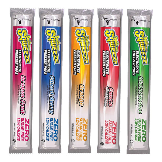 Sqwincher® Zero Assorted Flavors Electrolyte Replenishment Freezer Pop, 150/Cs