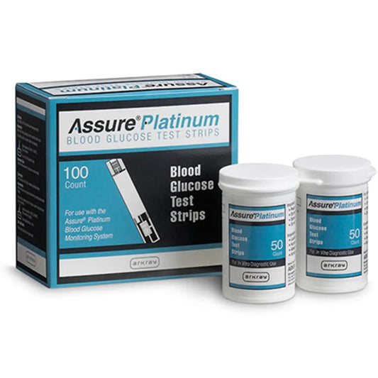 Assure® Platinum Blood Glucose Test Strips, 100/Bx