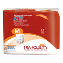 TRANQUILITY® ATN MAXIMUM PROTECTION INCONTINENCE BRIEF, MEDIUM, SOLD AS 12/BAG PRINCIPLE 2185