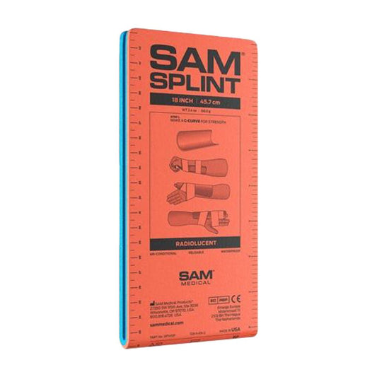 Arm Splint, Sam Jr Org/Blu 18"(24/Cs) Seabrg, 24/Cs