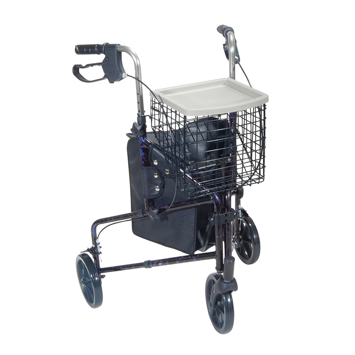 drive™ Deluxe 3 Wheel Rollator, Blue, 1/EA