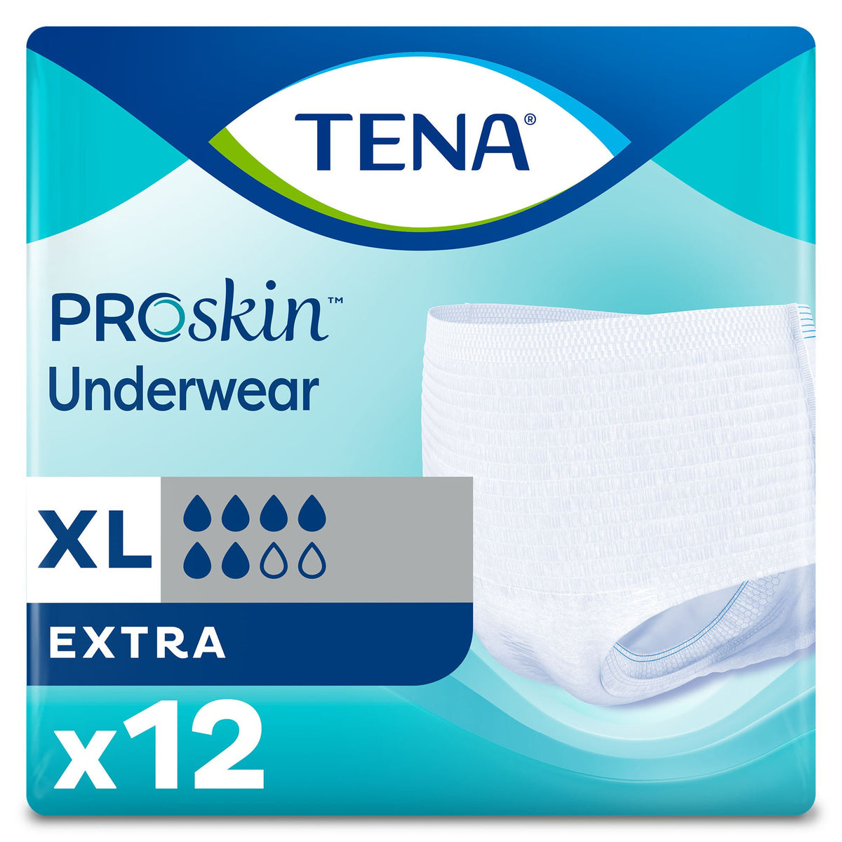 Tena® Proskin™ Extra Absorbent Underwear, Extra Large, 12/Bg