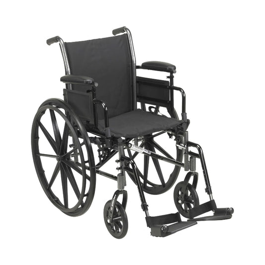 Mckesson Manual Lightweight Wheelchair, 18 Inch Seat Width, 1/Ea